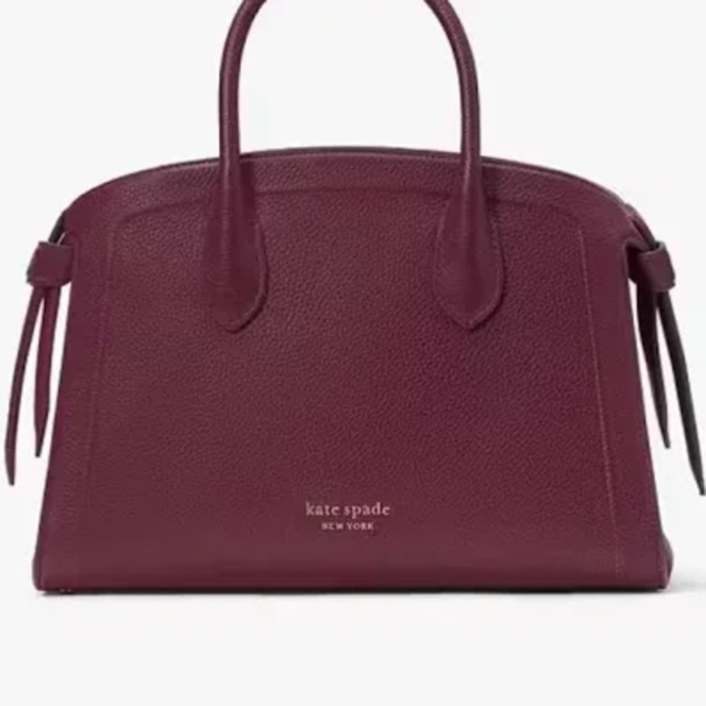 Kate Spade Burgundy Leather Tote Bag